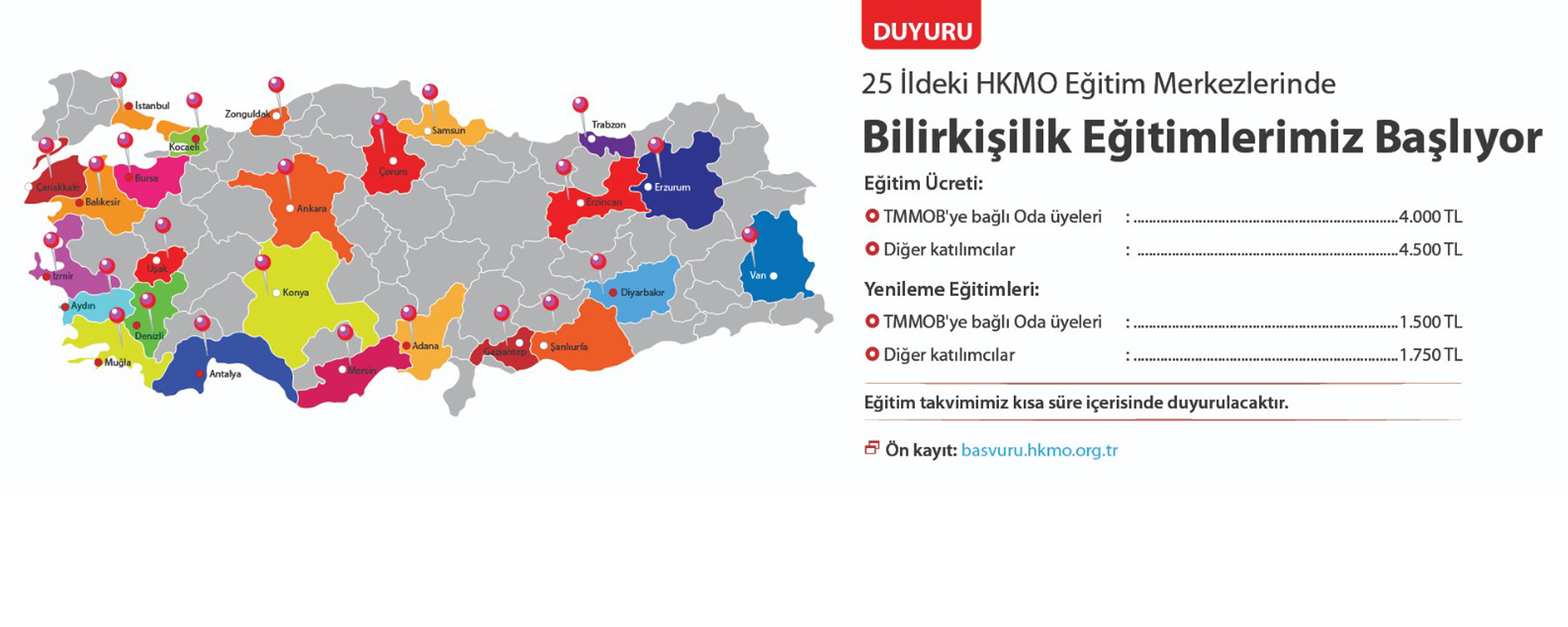 25 İldeki Eğitim Merkezlerimizde Bilirkişilik Eğitimlerimiz Başlıyor
